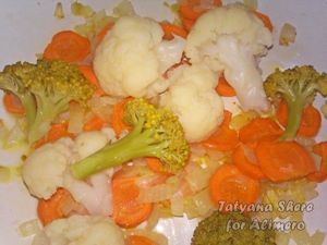 Теплый салат с фасолью