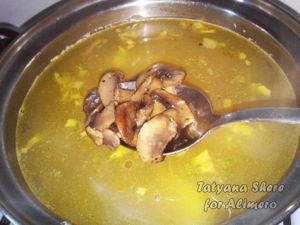 Суп с фасолью и грибами