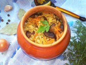 Перловка с грибами