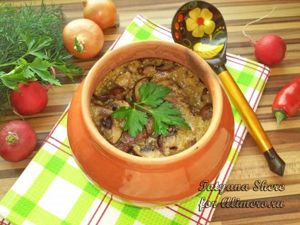 Кукурузная каша с грибами