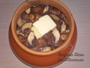 Кукурузная каша с грибами