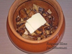 Кукурузная каша с грибами