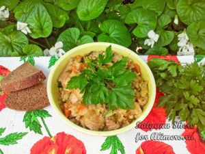 Каша с грибами
