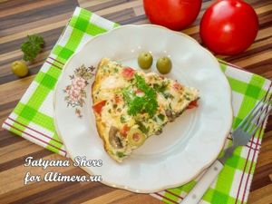 Омлет с грибами