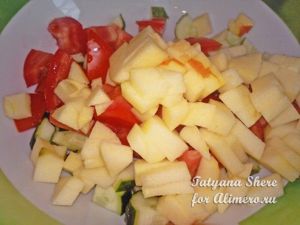 Салат с зелёным горошком