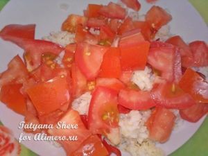 Котлеты с рисом и помидорами