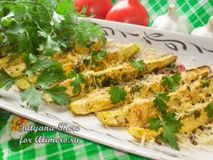 Запеченные кабачки с сыром