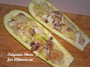 Лодочки из кабачков