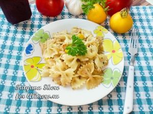 Фарфалле с овощами