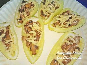 Запеченный перец с грибами