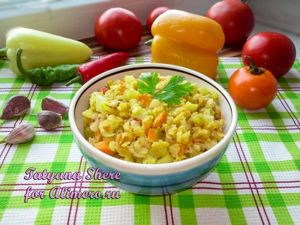 Чечевица с овощами