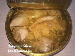 Салат из печени трески