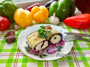 Рулетики из баклажанов