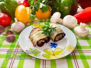 Рулетики из баклажанов