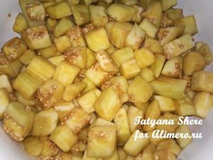 Салат из жареных баклажанов