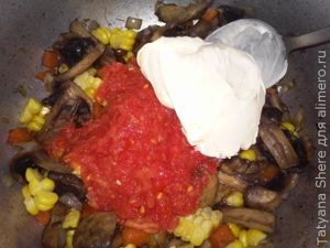 Макароны с грибами