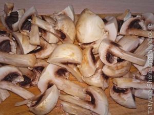 Макароны с грибами