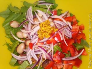 Салат с фасолью