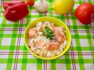 Семга с рисом