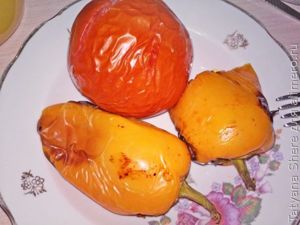 Суп с фасолью и запеченным перцем