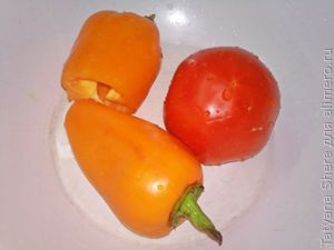 Суп с фасолью и запеченным перцем