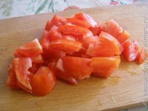 куриная печень, помидор куриная печень, помидор