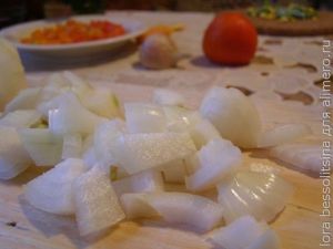 кальмары, лук кальмары, лук