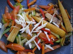 макароны с кукурузой мини, чеснок макароны с кукурузой мини, чеснок