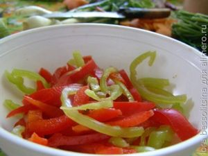 теплый салат, перец теплый салат, перец