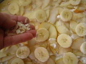 сладкая пицца, миндаль сладкая пицца, миндаль