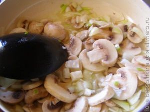 гриьной суп-пюре, обжарка гриьной суп-пюре, обжарка