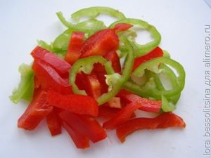макароны с морепродуктами, перец болгарский макароны с морепродуктами, перец болгарский