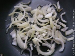 камбала с гречкой, лук камбала с гречкой, лук