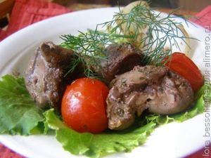 шашлык из куриной печени