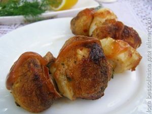 шашлык из шампиньонов