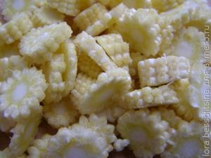 яичница с мини-кукурузой, кукуруза яичница с мини-кукурузой, кукуруза