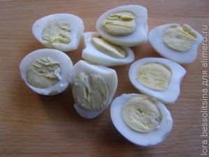 салат с перепелиными яйцами, яйца салат с перепелиными яйцами, яйца