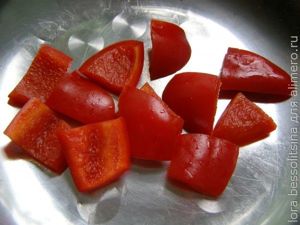 шашлычки с мандариновым соусом, перец шашлычки с мандариновым соусом, перец