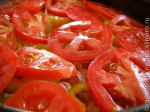 овощной пирог с мясом, помидоры овощной пирог с мясом, помидоры