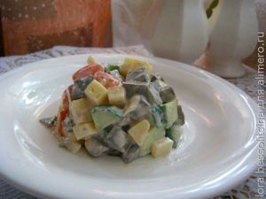 оливье с печенью