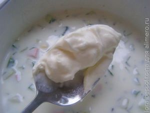 окрошка, со сметаной окрошка, со сметаной