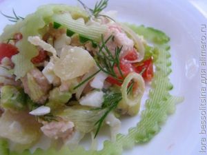 салат с печенью трески