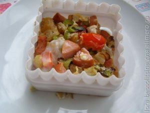 яичница овощная, в форме яичница овощная, в форме