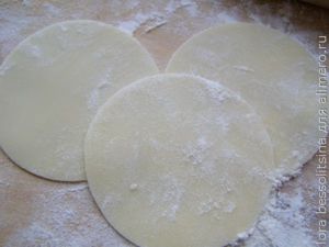 пельмени с рубленым мясом, кружочки пельмени с рубленым мясом, кружочки