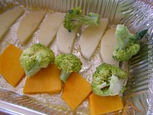 рыба с овощами, слои рыба с овощами, слои