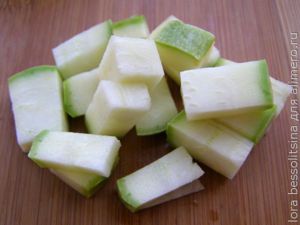 теплый салат, кабачок теплый салат, кабачок