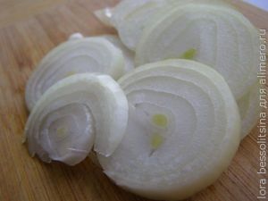камбала с овощами, лук камбала с овощами, лук