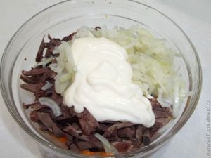 Салат свиное сердце