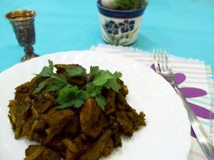 Жареная печень с луком