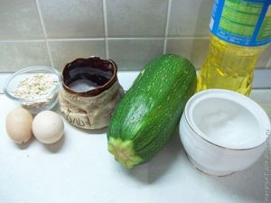 Оладьи из кабачков с овсяными хлопьями